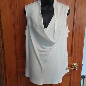 Theory silk cowel neck sleeveless shell